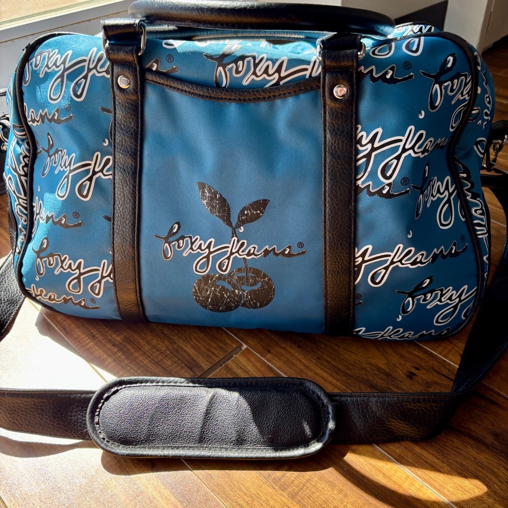 Vintage Foxy Jeans Y2K Cherry Print Duffle Bag